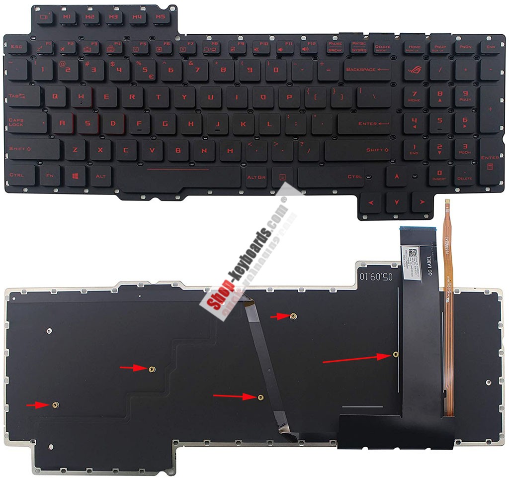 Asus 0KNB0-E610US00 Keyboard replacement