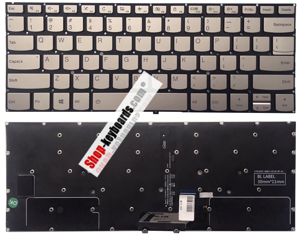 Lenovo LCM16N76B0J6865 Keyboard replacement