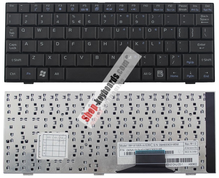 Asus EEE PC 700X Keyboard replacement