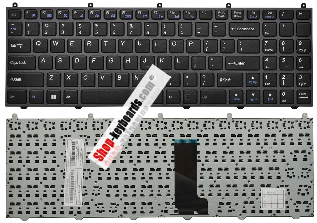 Clevo W650SH Keyboard replacement