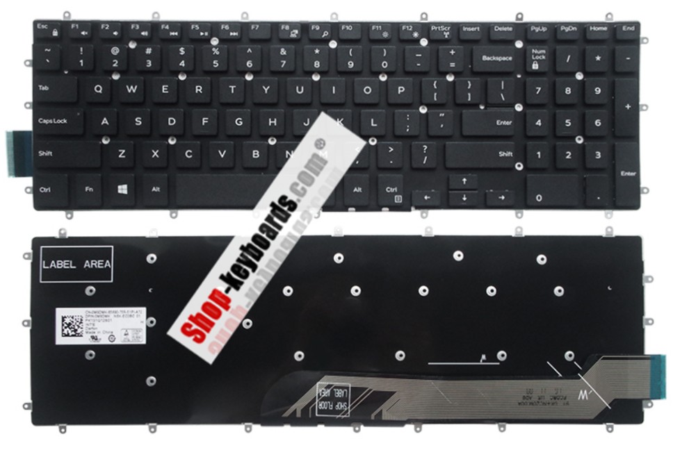 Dell 490.0H707.AD1A Keyboard replacement