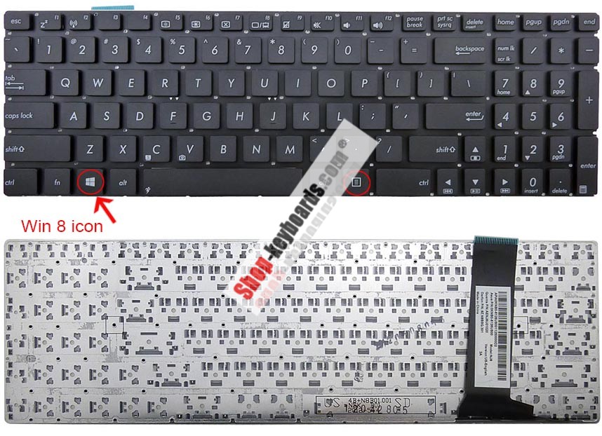 Asus n750jk-t4176h-T4176H  Keyboard replacement