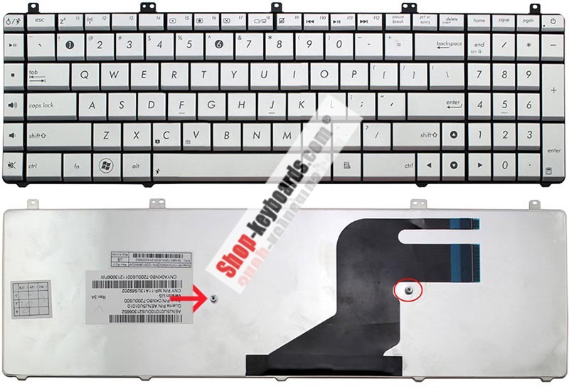 Asus AENJ5U00010 Keyboard replacement