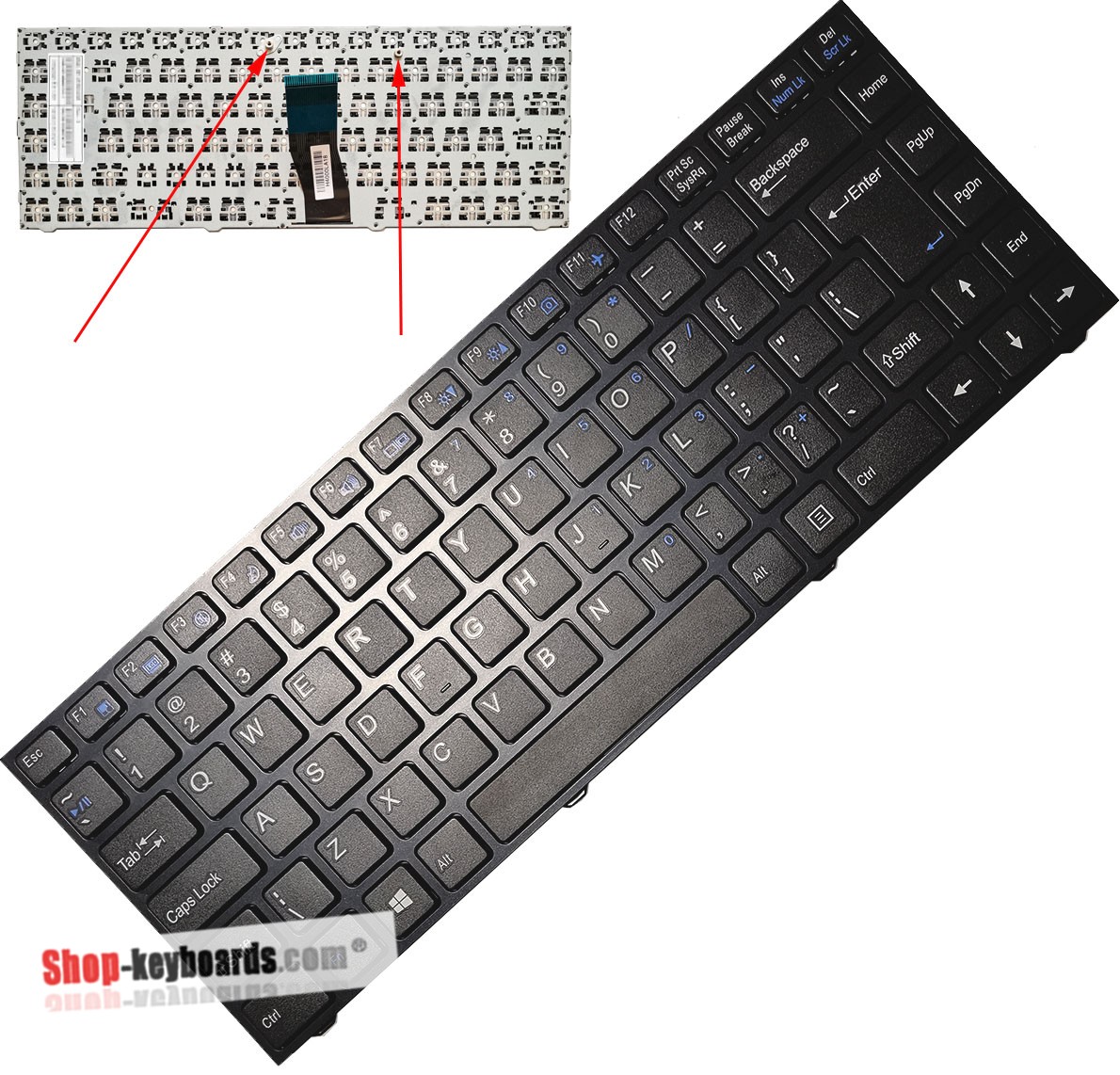 Clevo MP-12R73U4-4301 Keyboard replacement