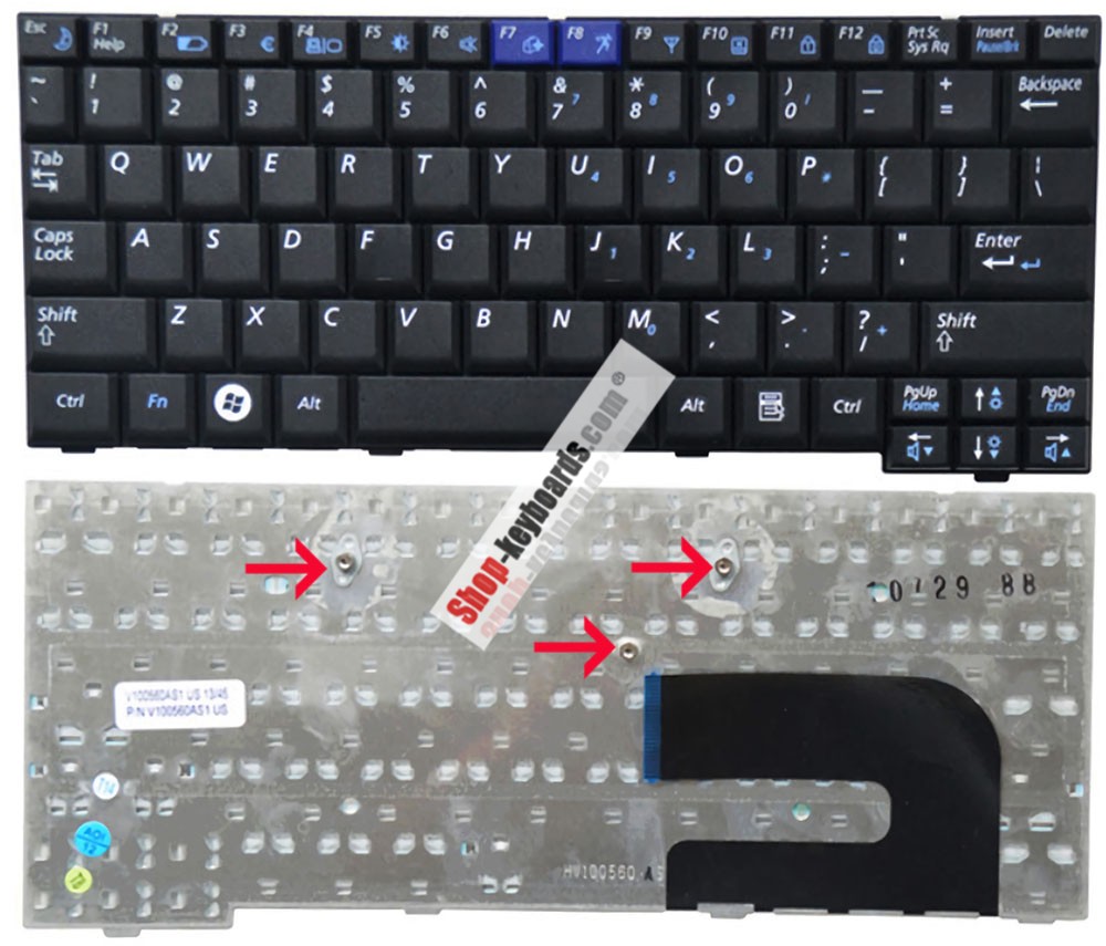 Samsung NC10 XI0V 1270W Keyboard replacement