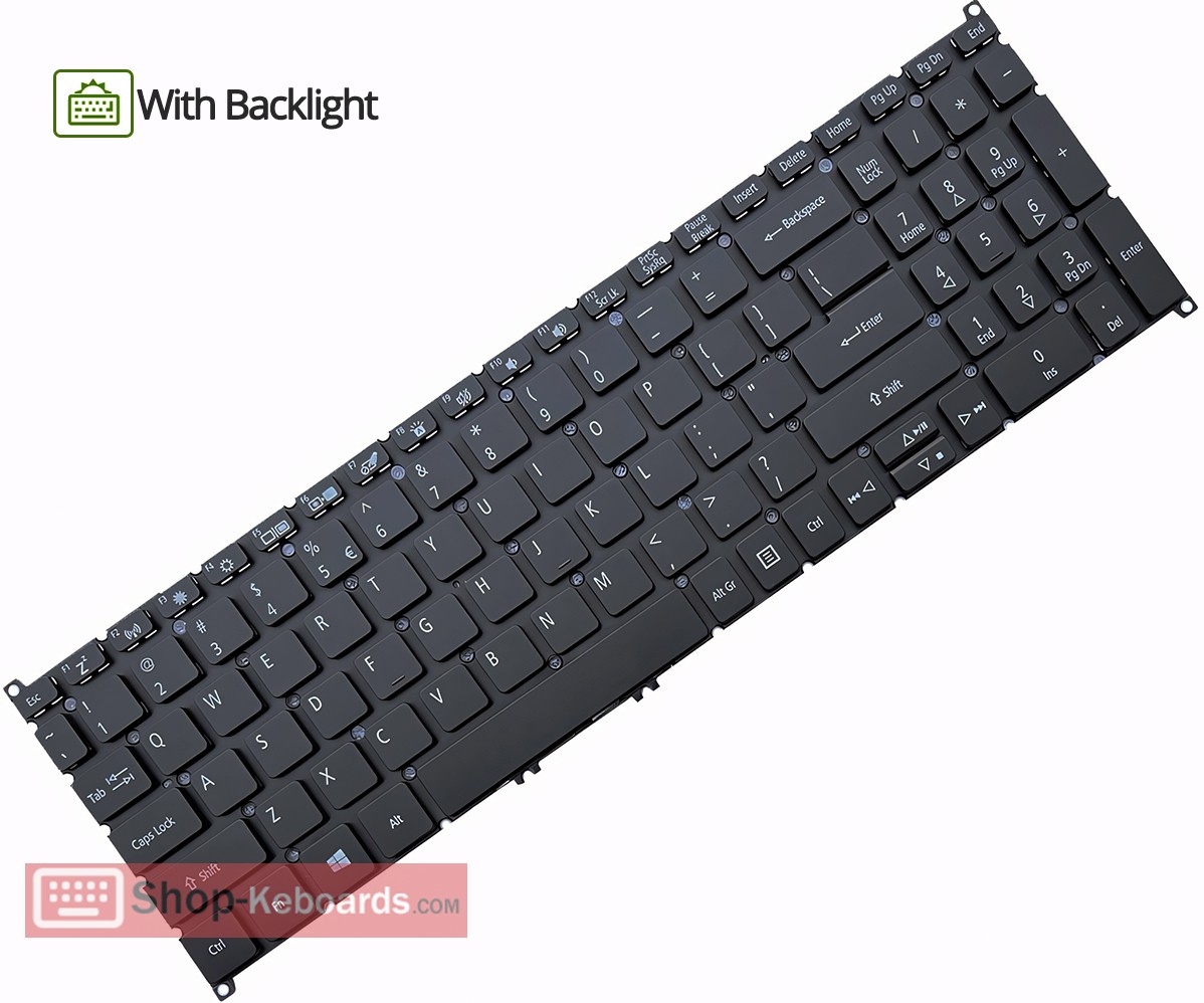 Acer SPIN 5 SP515-51N-54TB  Keyboard replacement