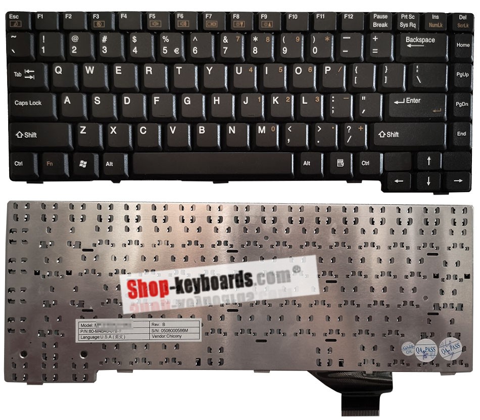 Clevo MP-01506LA-4303 Keyboard replacement
