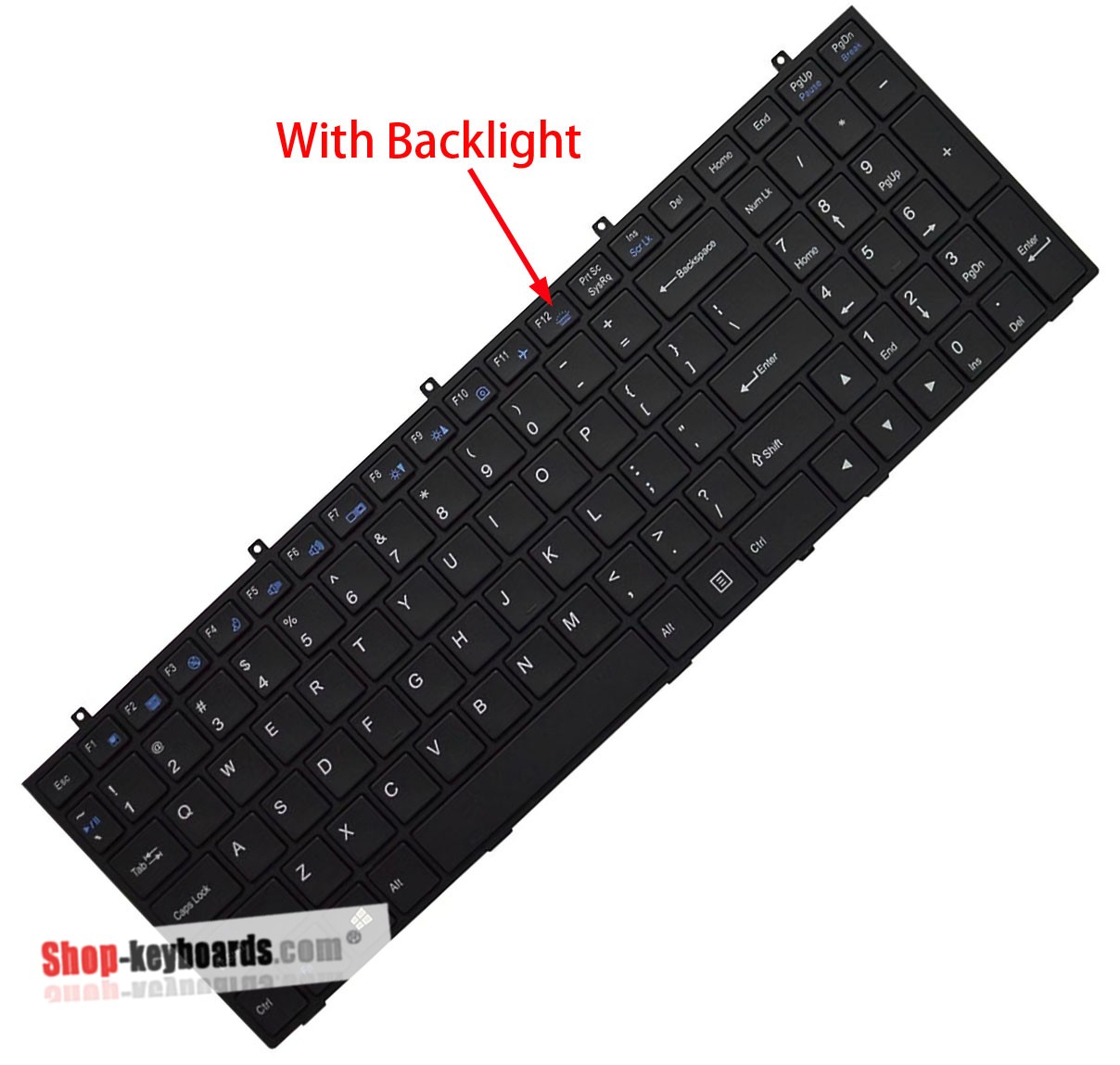 Clevo MP-12A36GR-4301W Keyboard replacement