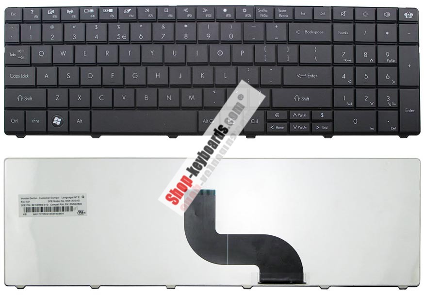 Packard Bell 90.4HS07.U0U  Keyboard replacement