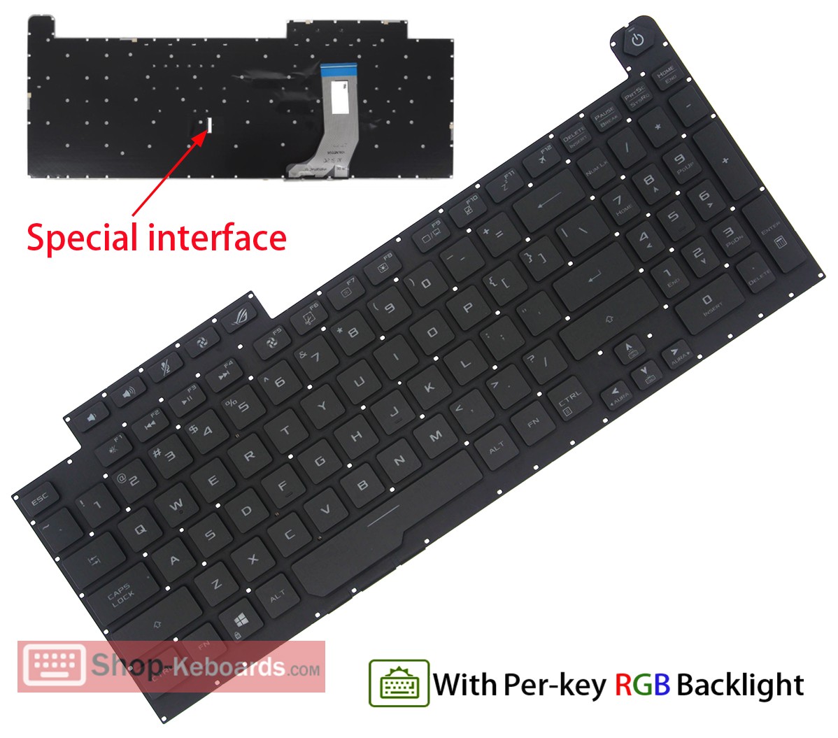 Asus 0KNR0-661MBG00  Keyboard replacement