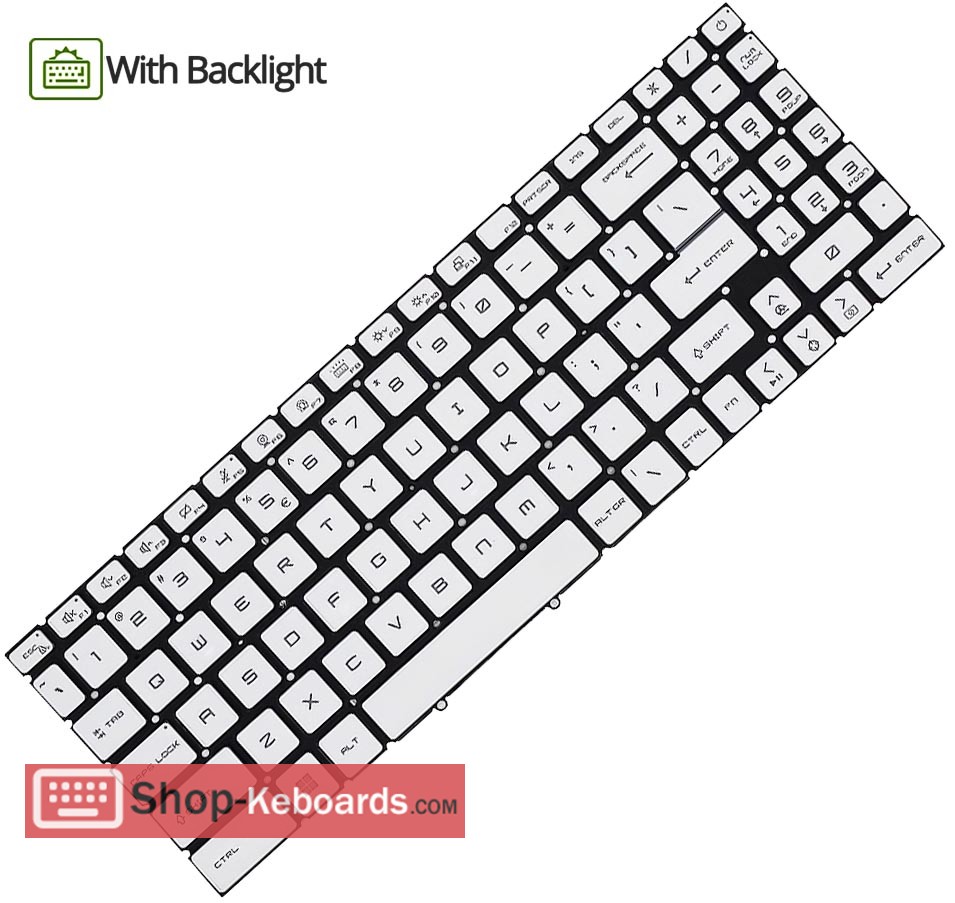 MSI Sword 15 A12VE Keyboard replacement