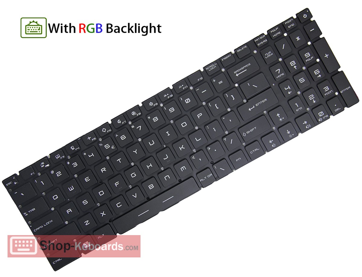 MSI GE76 RAIDER 10UH-077AU  Keyboard replacement