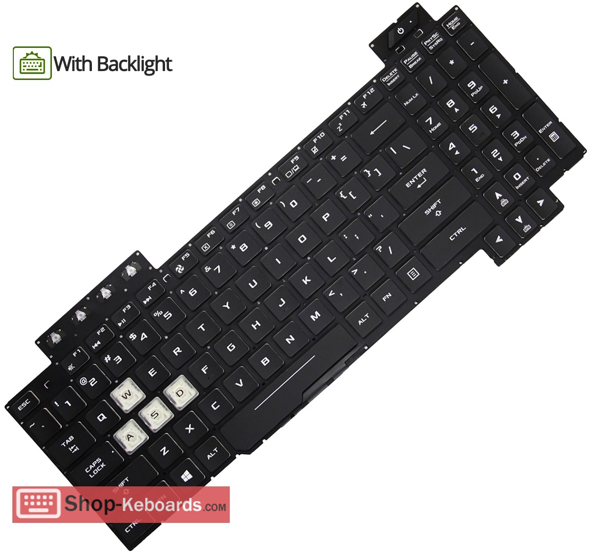 Asus FX505DU-0031B3750H  Keyboard replacement
