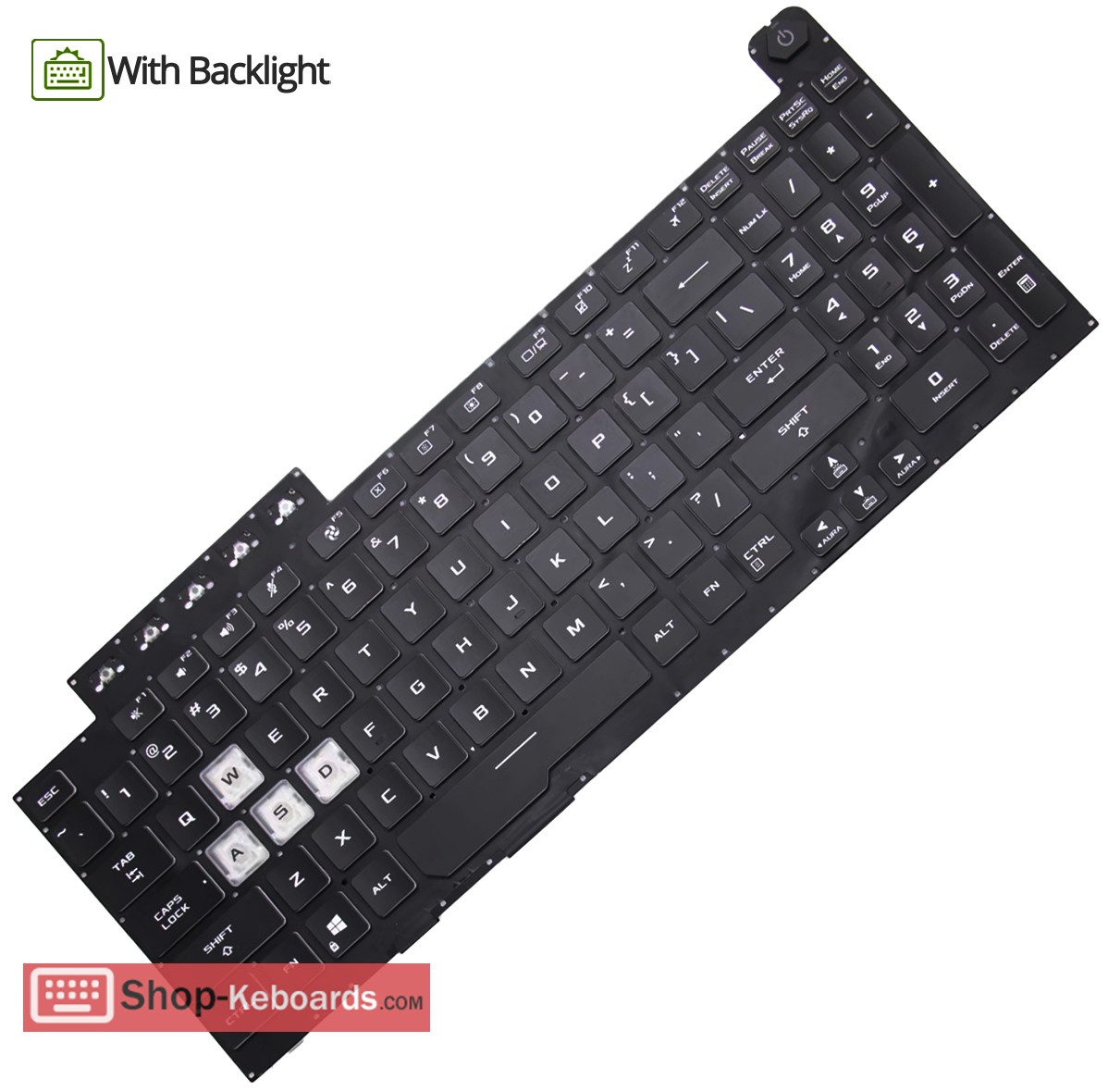 Asus 0KNR0-661VLA00  Keyboard replacement
