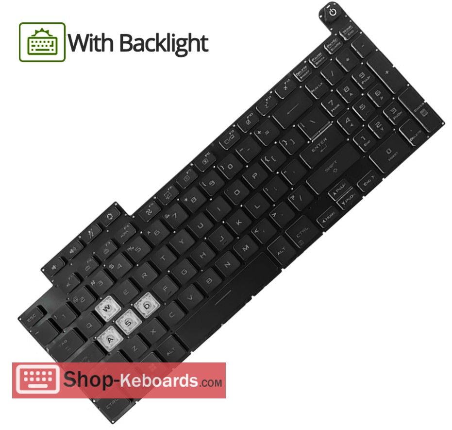 Asus FX507ZR-I737D6G-O  Keyboard replacement