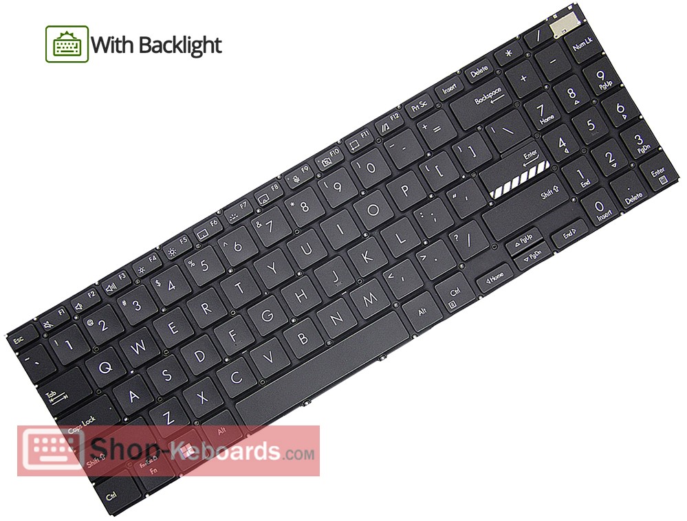 Asus Vivobook Pro 16X OLED vivobook-pro-16x-oled-m7600qc-l2037t-L2037T  Keyboard replacement