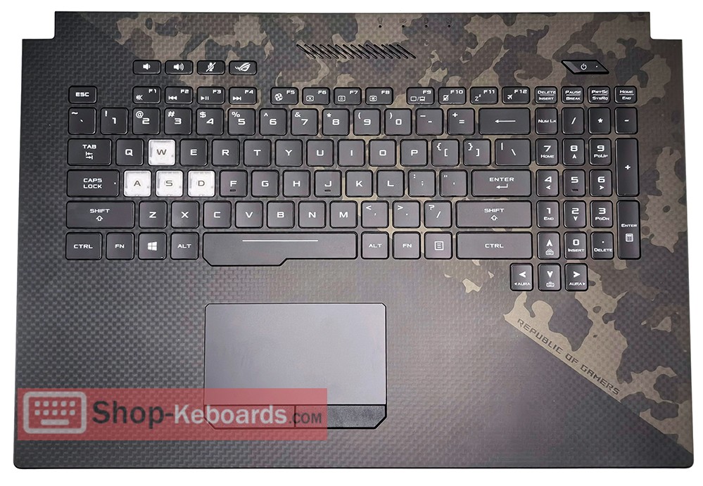 Asus GL704GM-EV033  Keyboard replacement