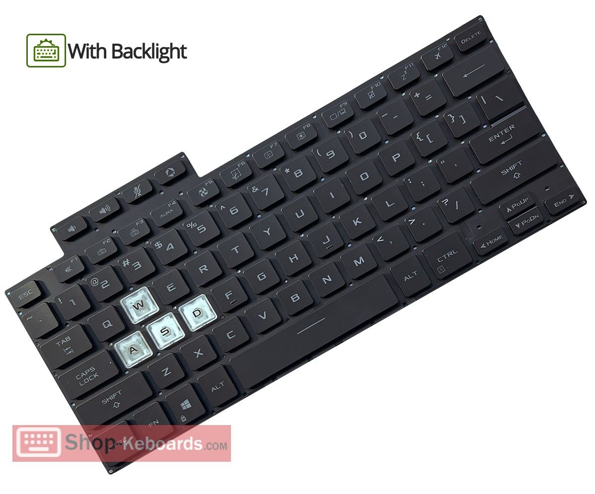 Asus TUF DASH FX516PR-HN033T  Keyboard replacement
