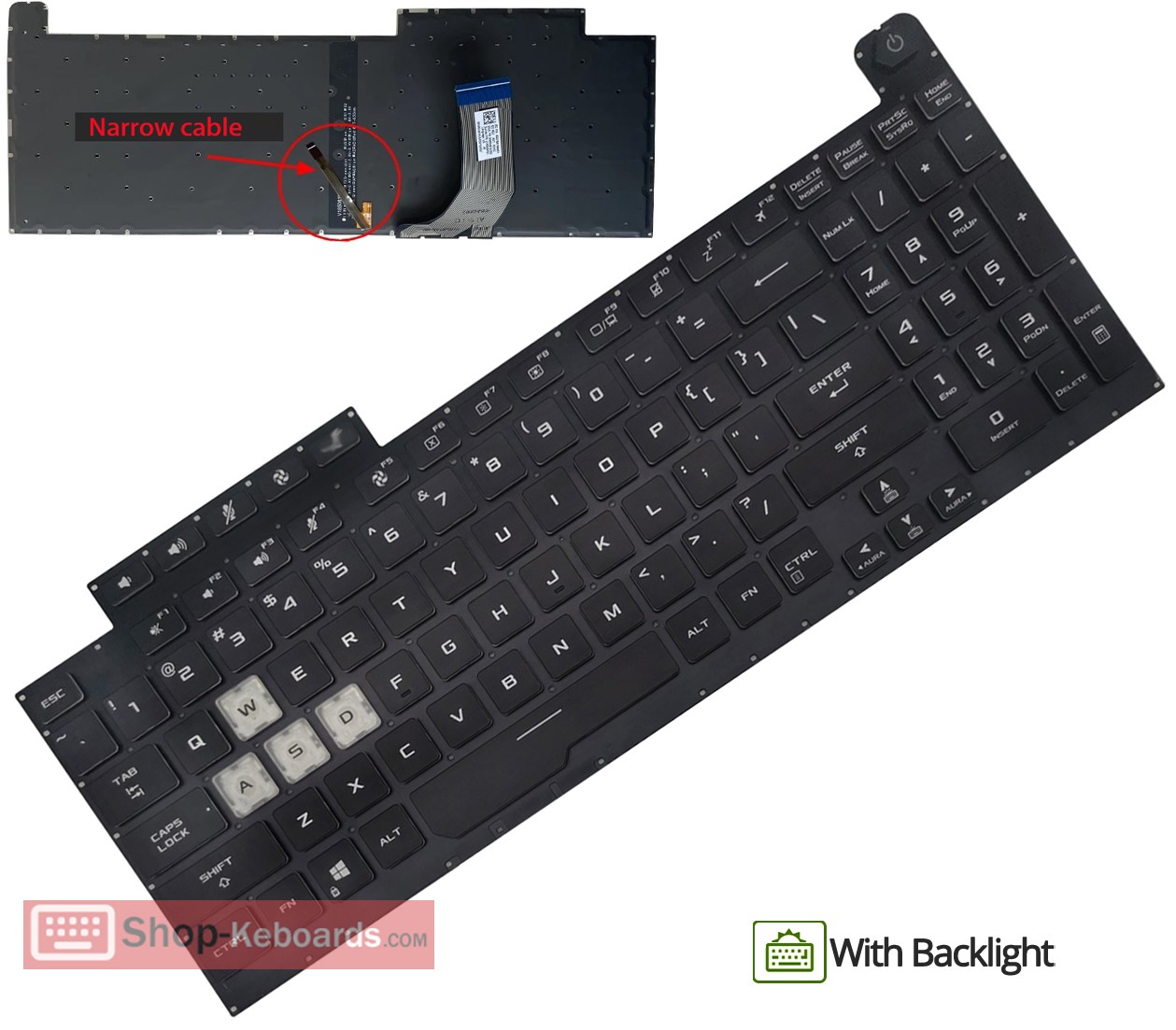 Asus ROG rog-g731gu-h7166t-H7166T  Keyboard replacement