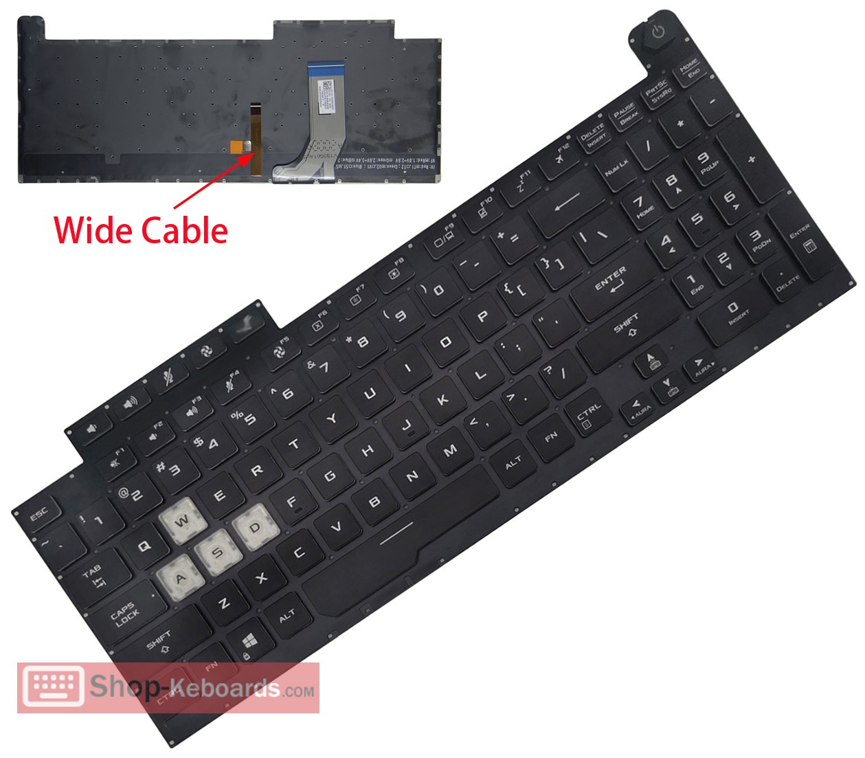 Asus 0KNR0-661MND00  Keyboard replacement