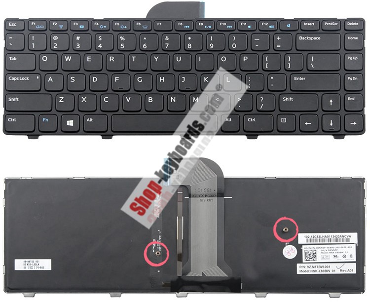 Dell MP-12F76GB-442 Keyboard replacement