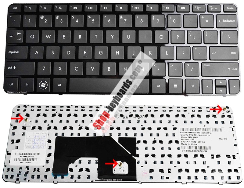 Compaq 612949-031 Keyboard replacement