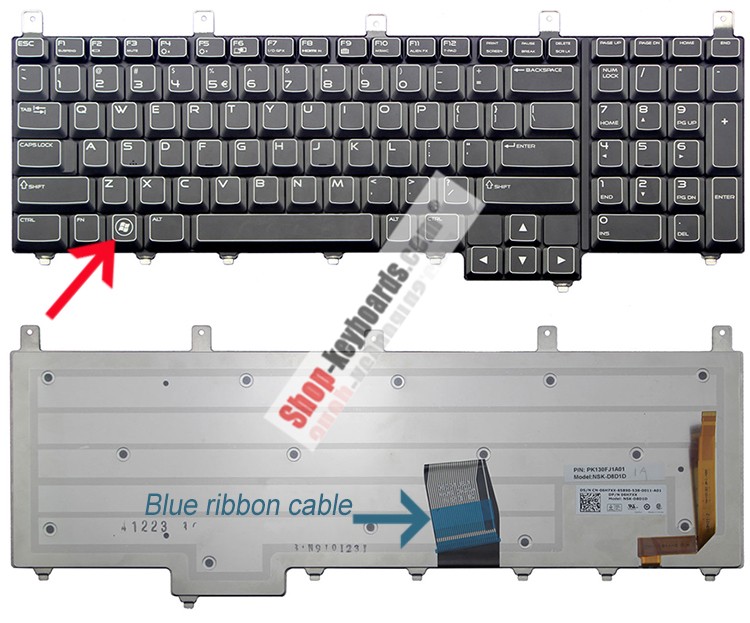 Dell Alienware M17X R1 Keyboard replacement