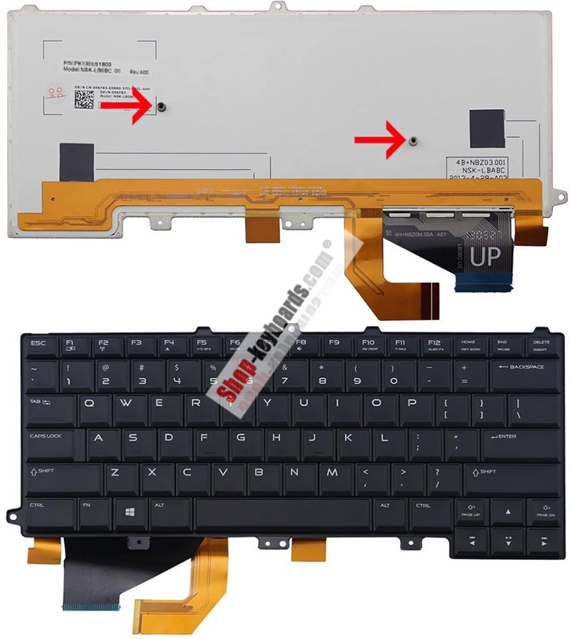 Dell 9Z.N8ZBC.00G Keyboard replacement