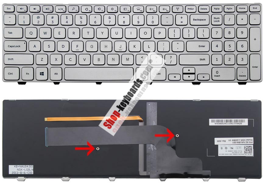 Dell 90.47L07.L1A Keyboard replacement