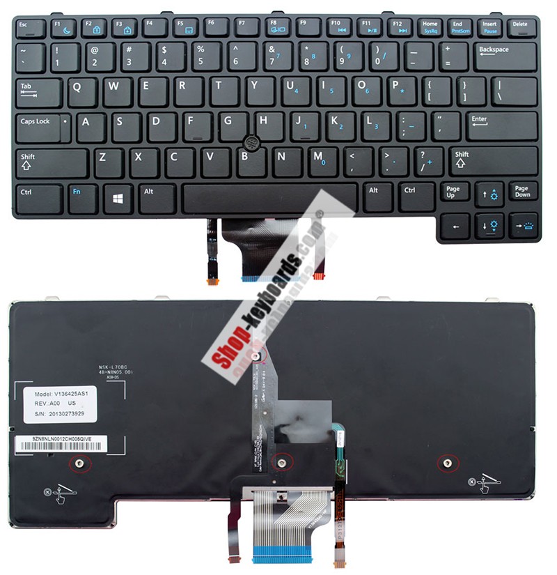 Dell 0RKJG1 Keyboard replacement
