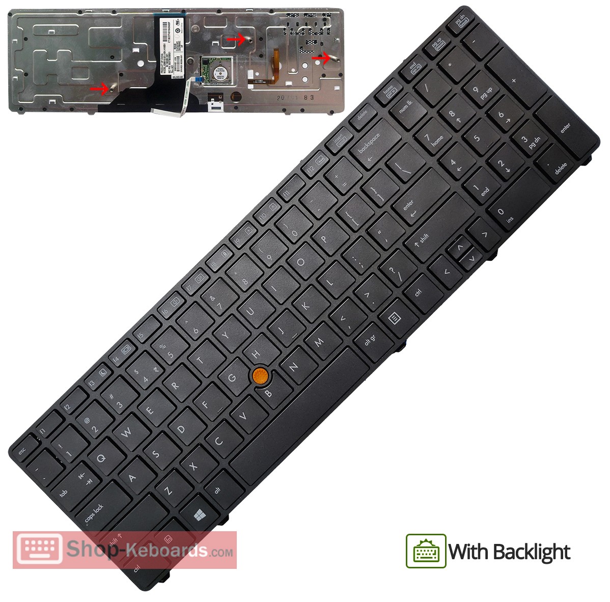 HP 638514-BA1 Keyboard replacement