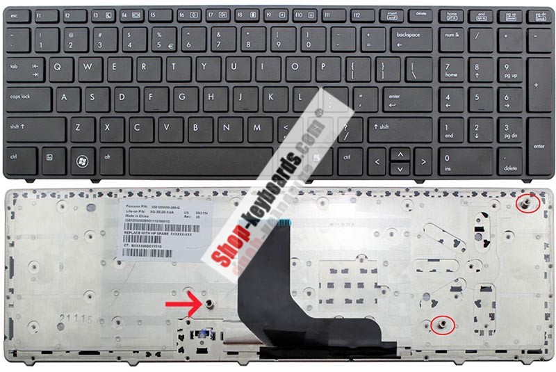 HP NSK-HX2UG Keyboard replacement