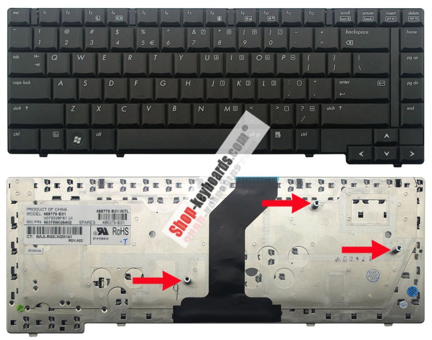 HP 9J.N8282.E0R Keyboard replacement