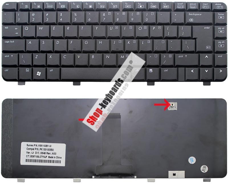 HP PK1301J0390 Keyboard replacement