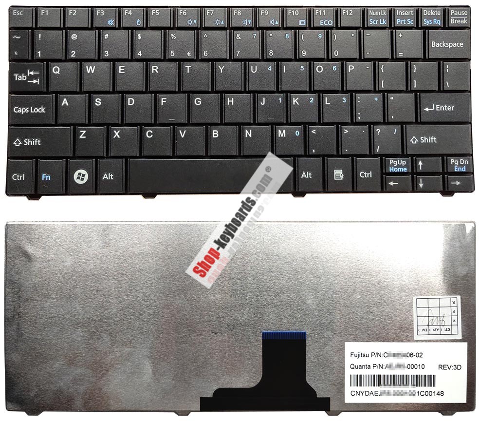 Fujitsu AEJR5U00010 Keyboard replacement