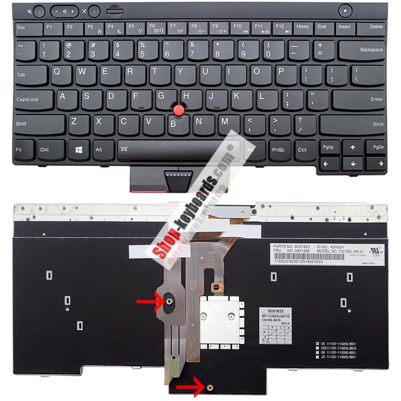 Lenovo MP-11G86E0J3871W Keyboard replacement