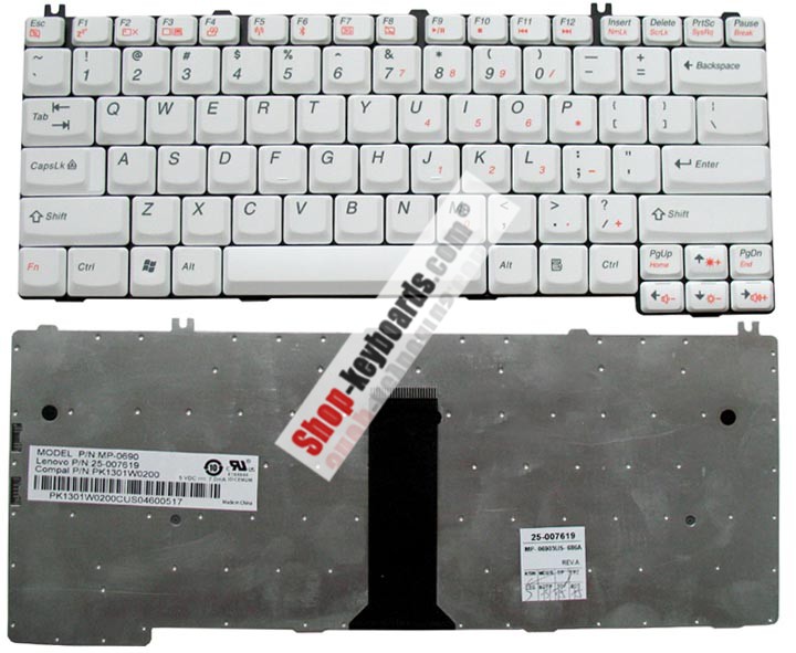Lenovo PK130400100 Keyboard replacement