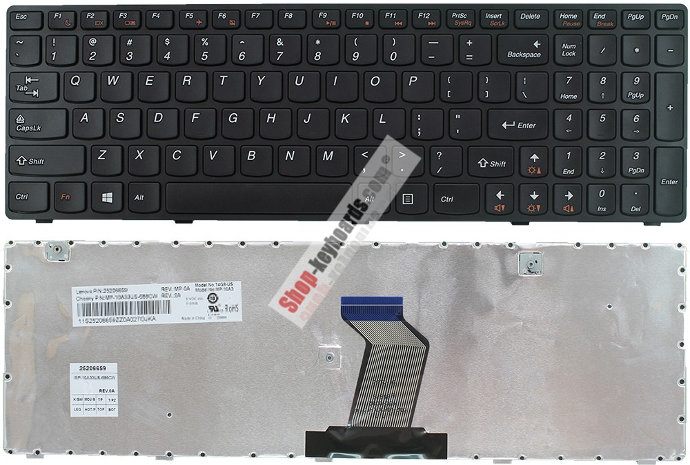 Lenovo IdeaPad Z580 Keyboard replacement