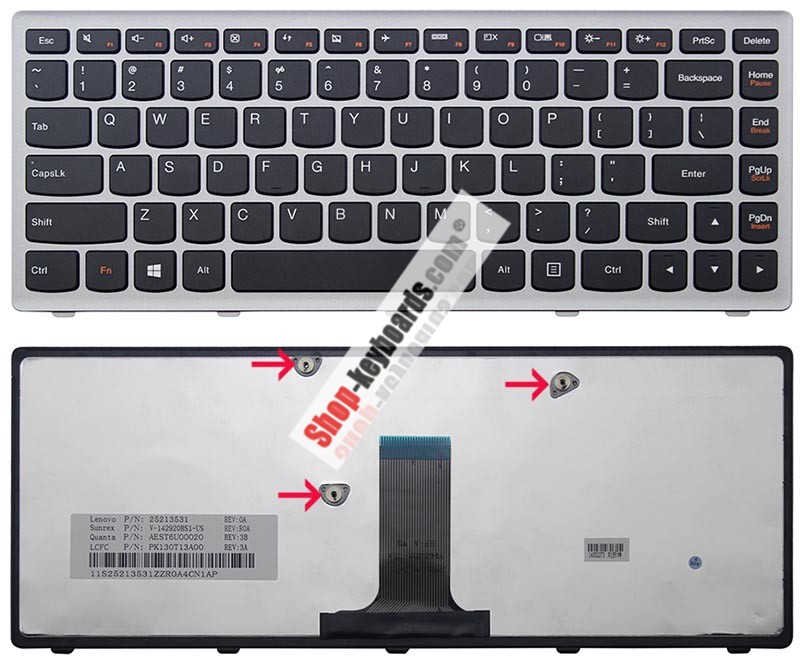 Lenovo MP-11K96I0-686B Keyboard replacement