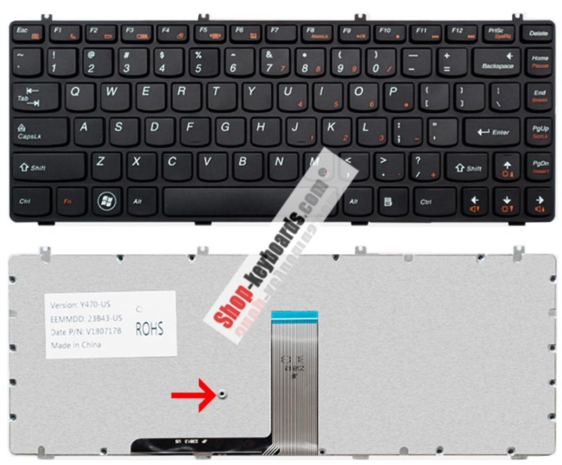 Lenovo Y470D Keyboard replacement