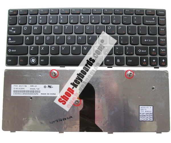 Lenovo Z465 Keyboard replacement