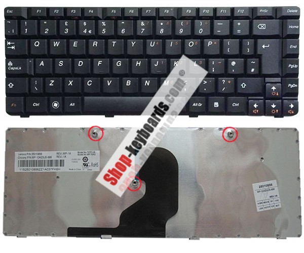 Lenovo 9Z.N5jsn.00U Keyboard replacement