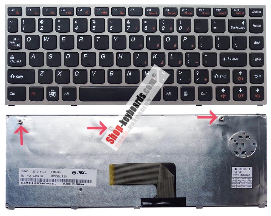 Lenovo MP-09Q16GB-686  Keyboard replacement