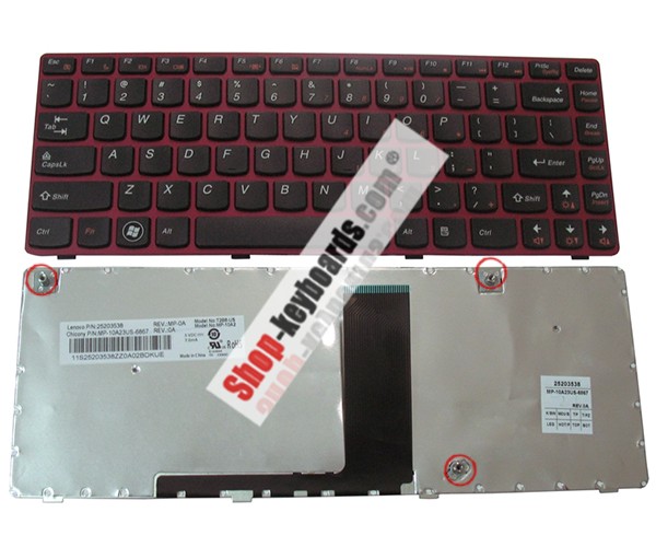 Lenovo IDEAPAD V480C Keyboard replacement