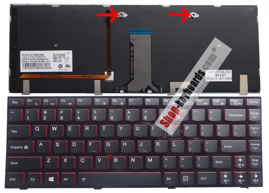 Lenovo NSK-B64BC Keyboard replacement
