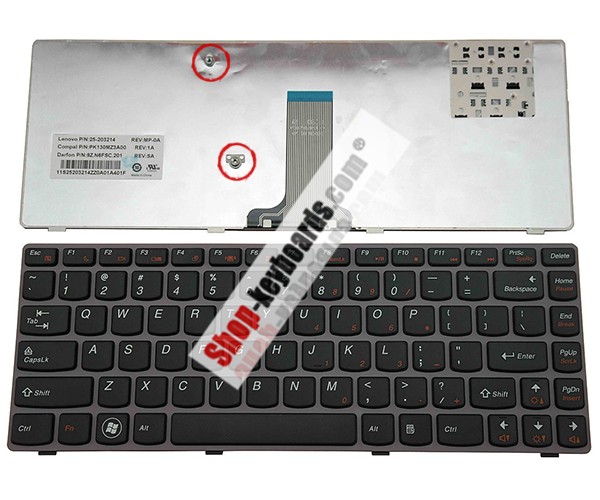 Lenovo 9Z.N5TBC.22A Keyboard replacement