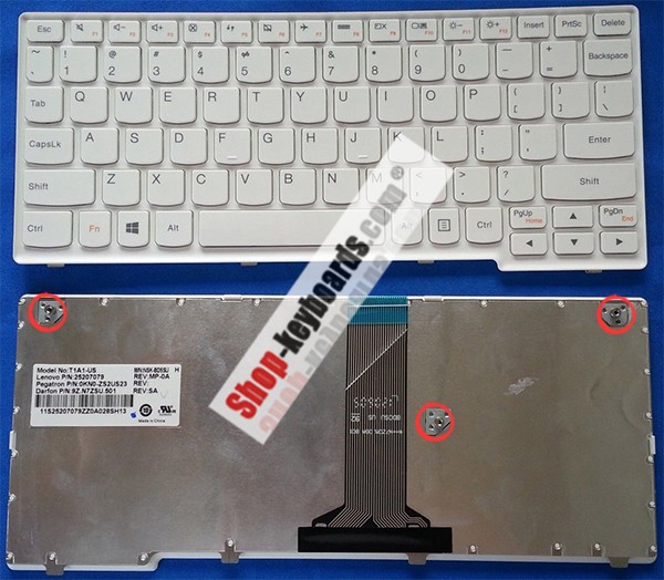 Lenovo 9Z.N7ZSU.10R Keyboard replacement