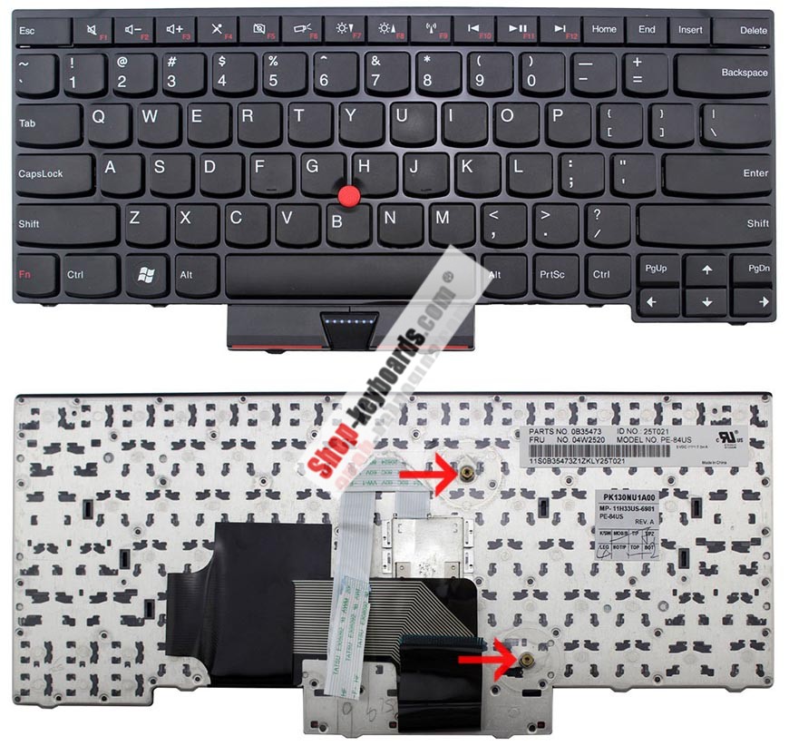 Lenovo 04Y0233 Keyboard replacement