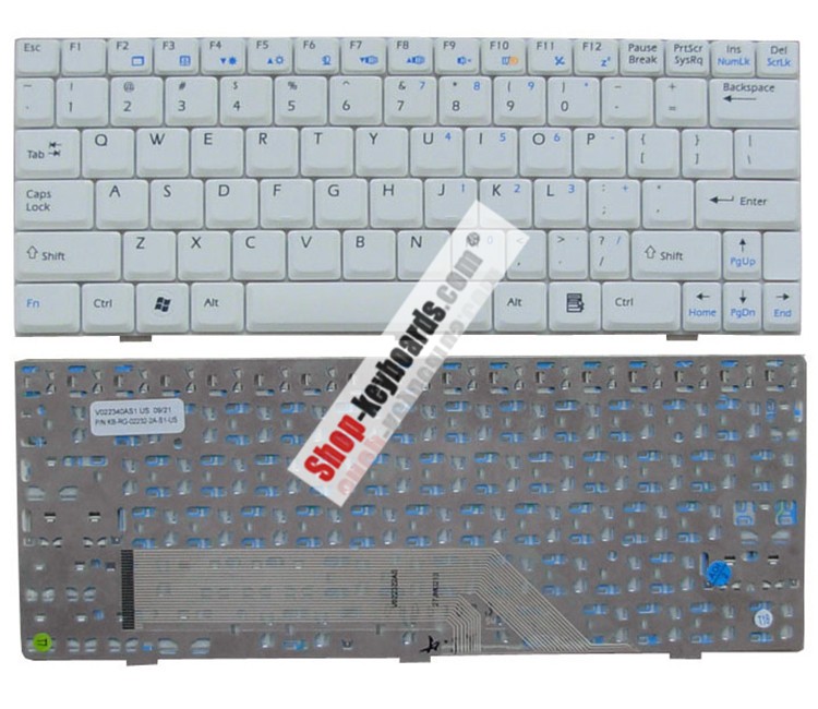 MSI Wind U160-023EU Keyboard replacement