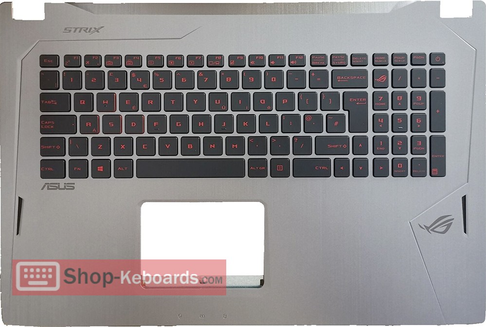 Asus G702VMK Keyboard replacement